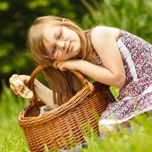 Sleepy Little Girl Having 